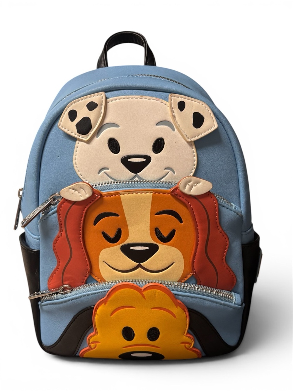 Loungefly Lady and the Tramp Trio Puppy Character Light Blue Disney Backpack